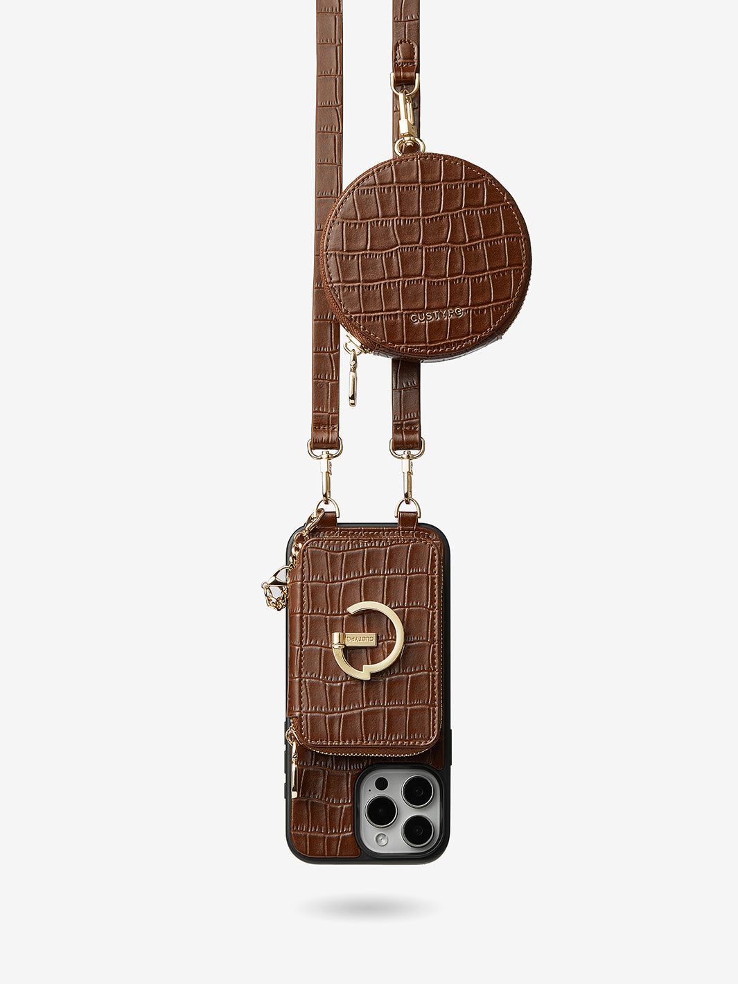 Crocodile Design Set Detachable Wireless Charging Crossbody EStand W