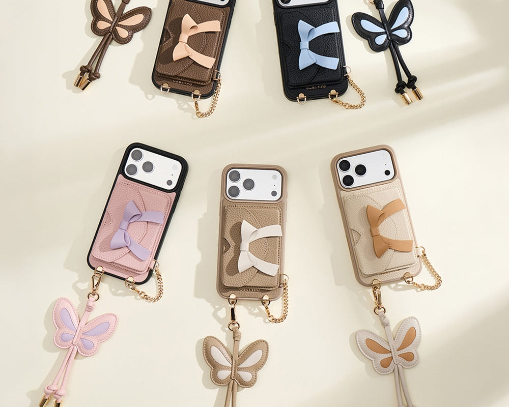 Custype crossbody wallet iPhone case with detachable strap