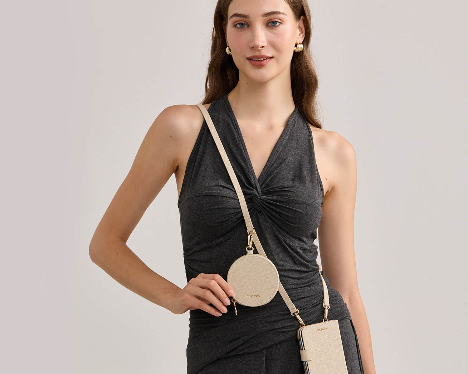iPhone Ultra fold case with crossbody strap and pouch by Custype