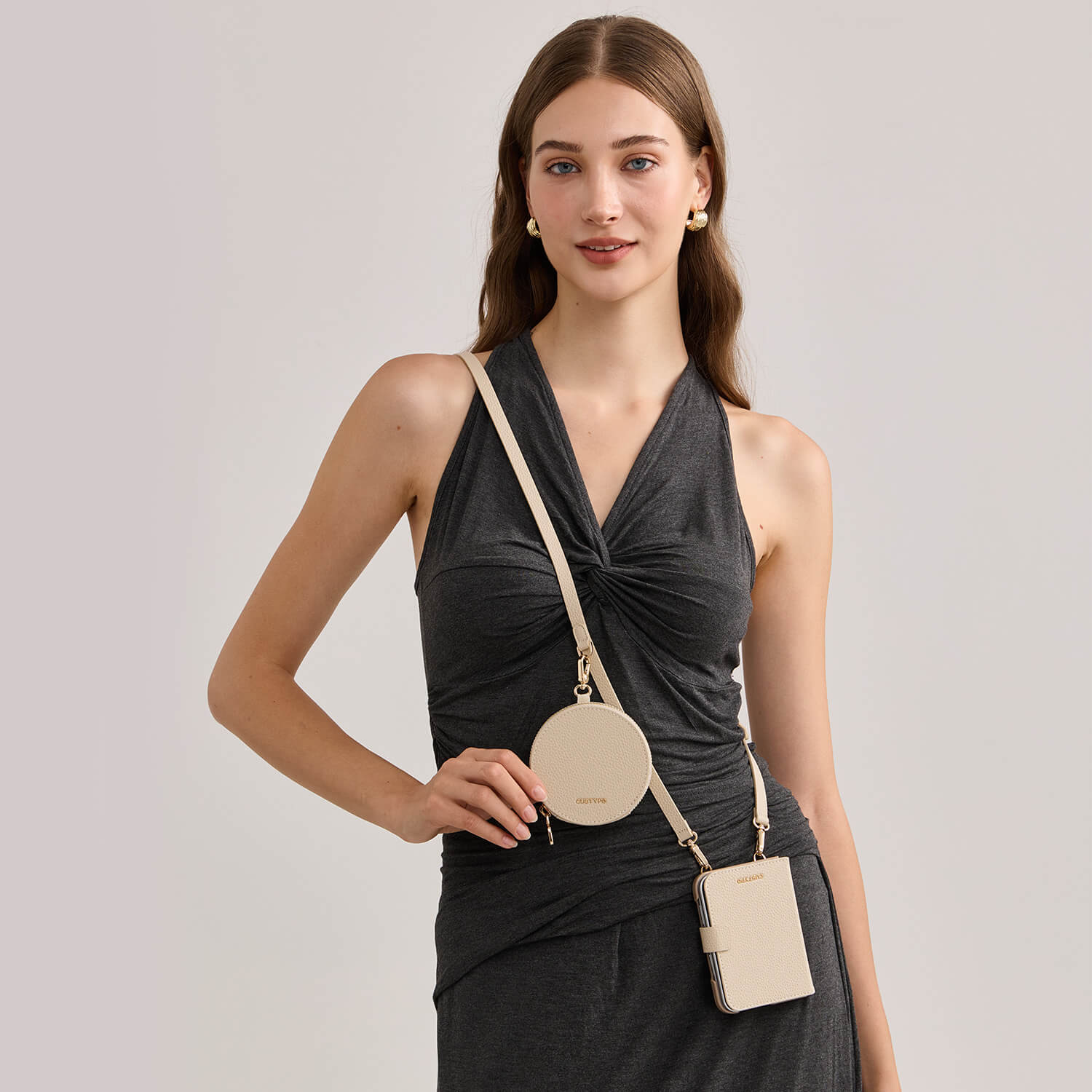 iPhone Ultra fold case with crossbody strap and pouch by Custype