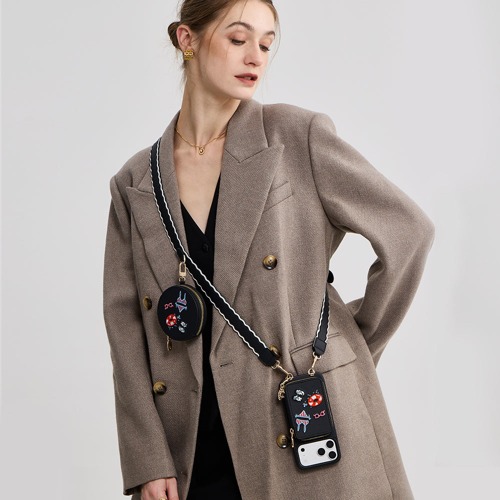 embroidery crossbody phone cases