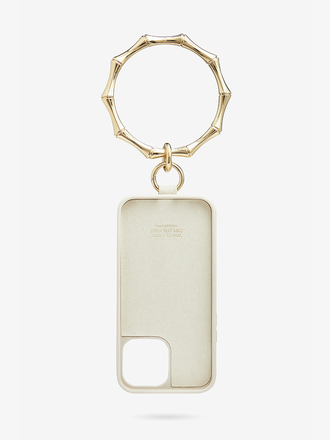 Custype wallet iphone case with kickstand in beige 14 pro