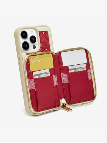 CUSTYPE Wallet Card Holder Crossbody Phone Case iPhone 14 Pro Max