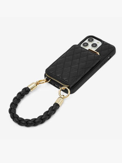 Custype wallet phone case with wrist strap iPhone cover