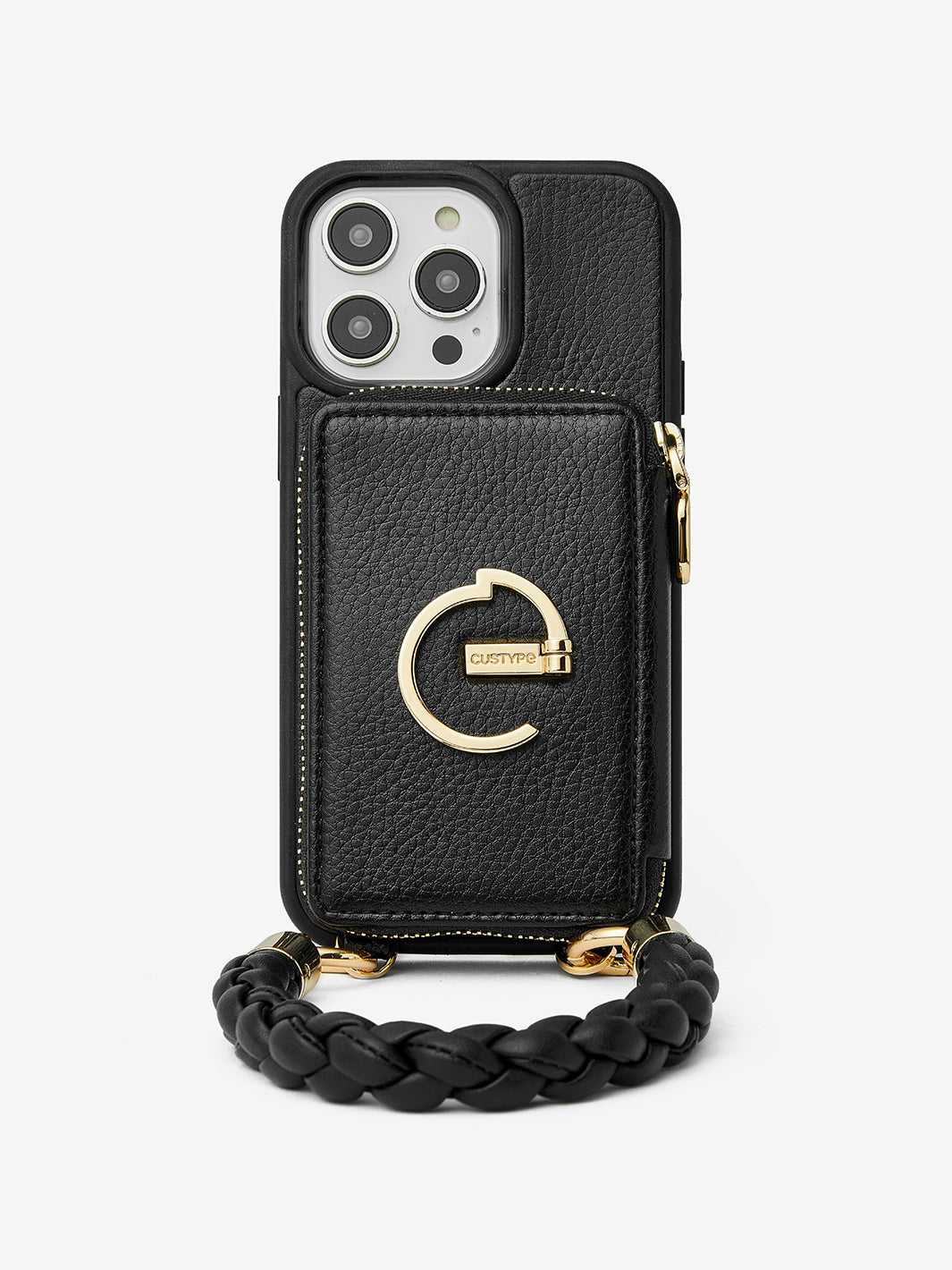 Custype wallet phone case with wrist strap kickstand iPhone 14 pro cover