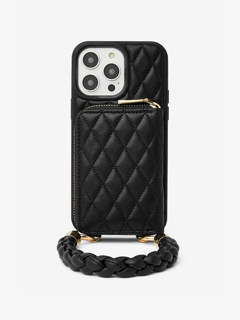 Custype wallet phone case with wrist strap with kickstand iphone cover