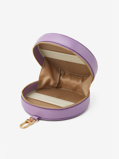 Classic Lychee Round Pouch in Purple