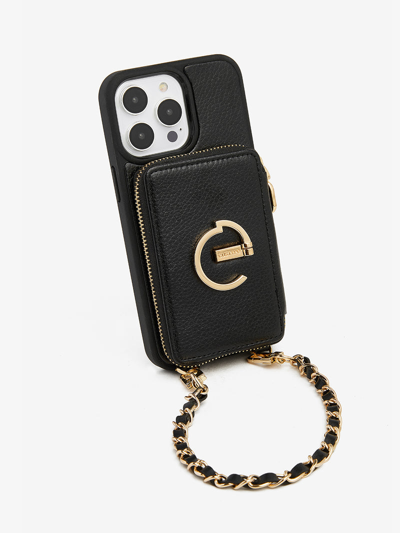 Custype LuxeCharm- Lychee Phone Case with Adjustable Chain Strap