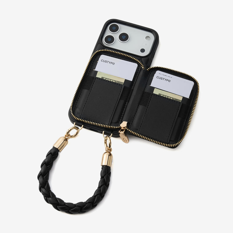 Rope Style Wrist Strap Phone Case in Black – Custype Rope Style Wrist Strap Phone Case in Black – Custype
