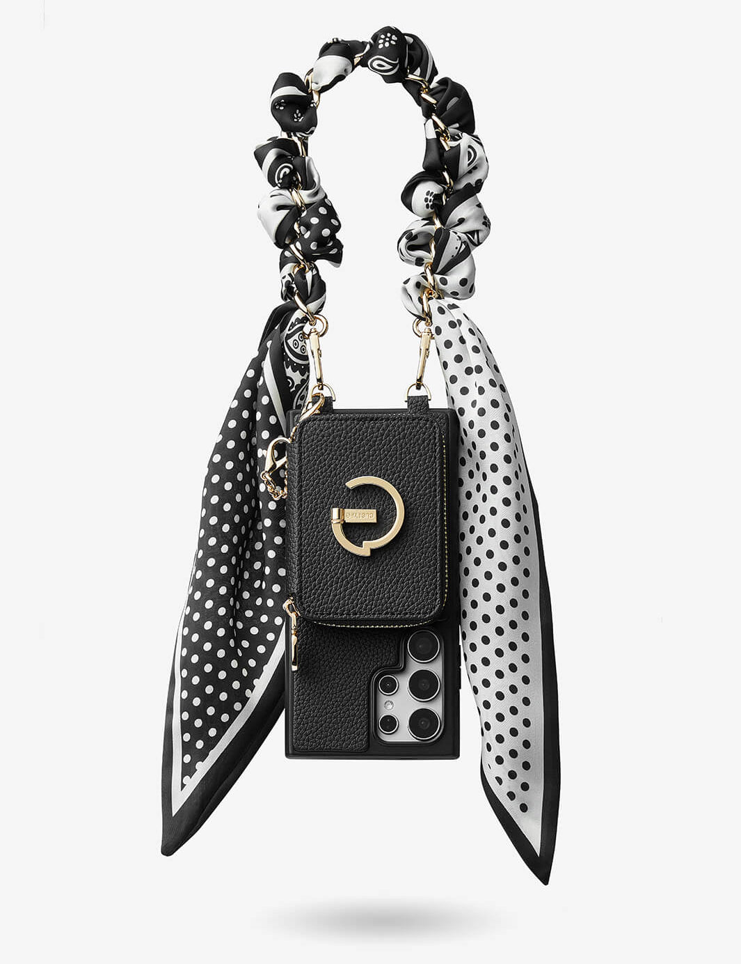 Silk Flair Set- Samsung Lychee Detachable Wristlet Wallet Phone Case with E-Stand-Mobile Phone Cases-WRISTBAND & PHONE POUCH-Peach Pink-Samsung S25 Ultra-Custype