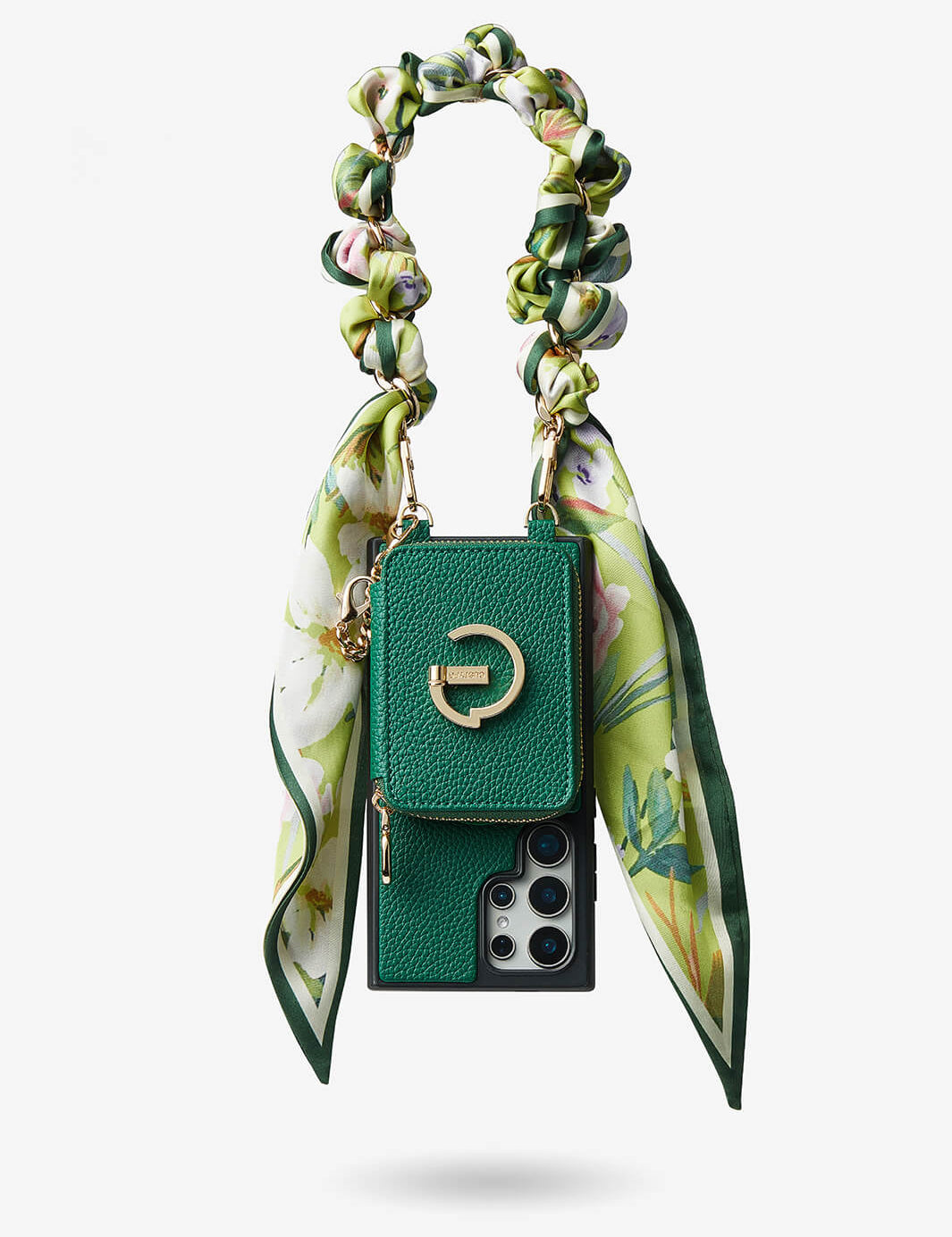 Silk Flair Set- Samsung Lychee Detachable Wristlet Wallet Phone Case with E-Stand-Mobile Phone Cases-WRISTBAND & PHONE POUCH-Peach Pink-Samsung S25 Ultra-Custype