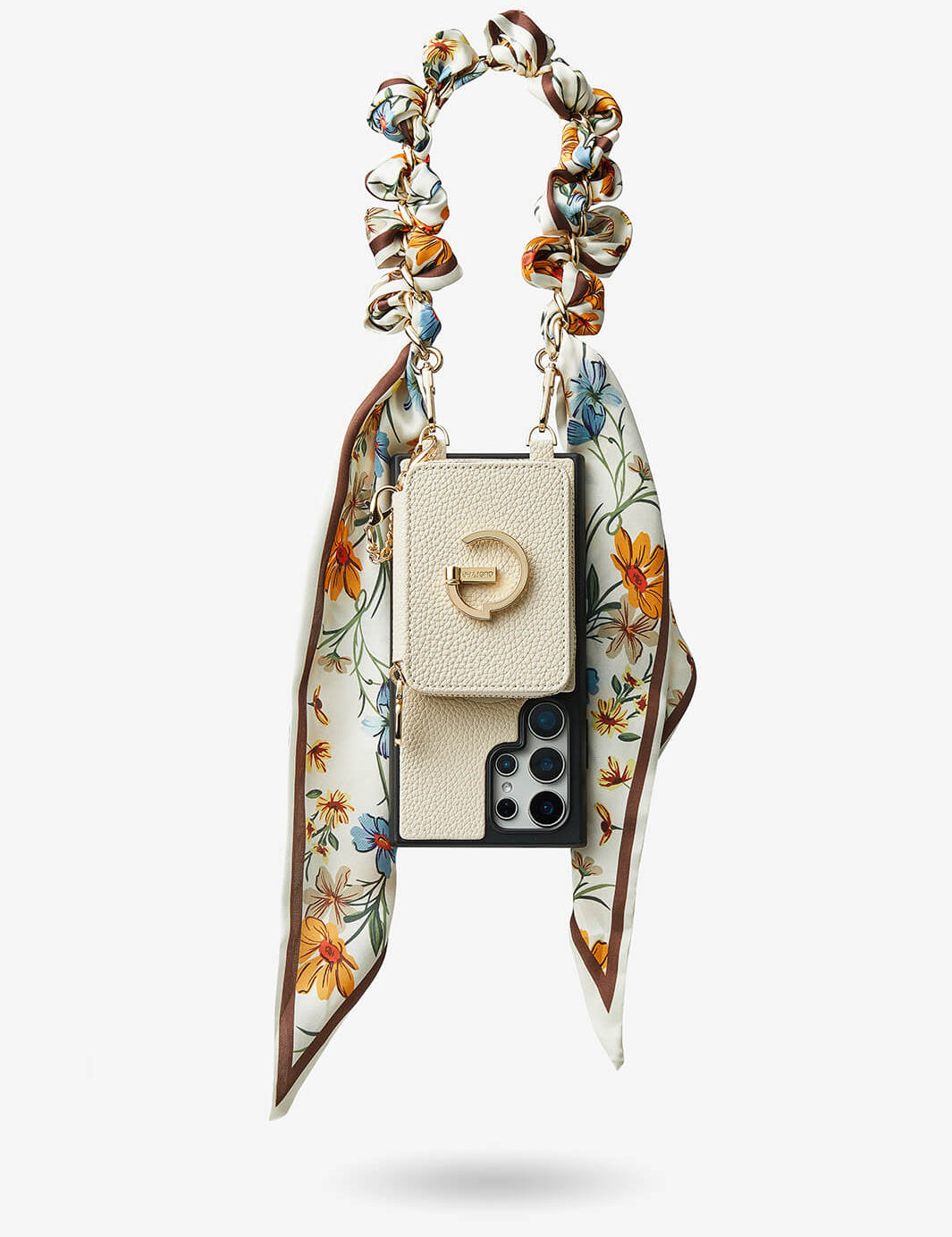 Silk Flair Set- Samsung Lychee Detachable Wristlet Wallet Phone Case with E-Stand-Mobile Phone Cases-WRISTBAND & PHONE POUCH-Peach Pink-Samsung S25 Ultra-Custype