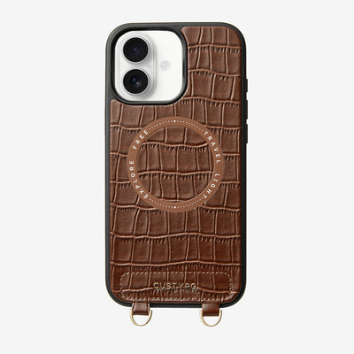 Crocodile Design Set- Leather Wireless Charging Phone Case