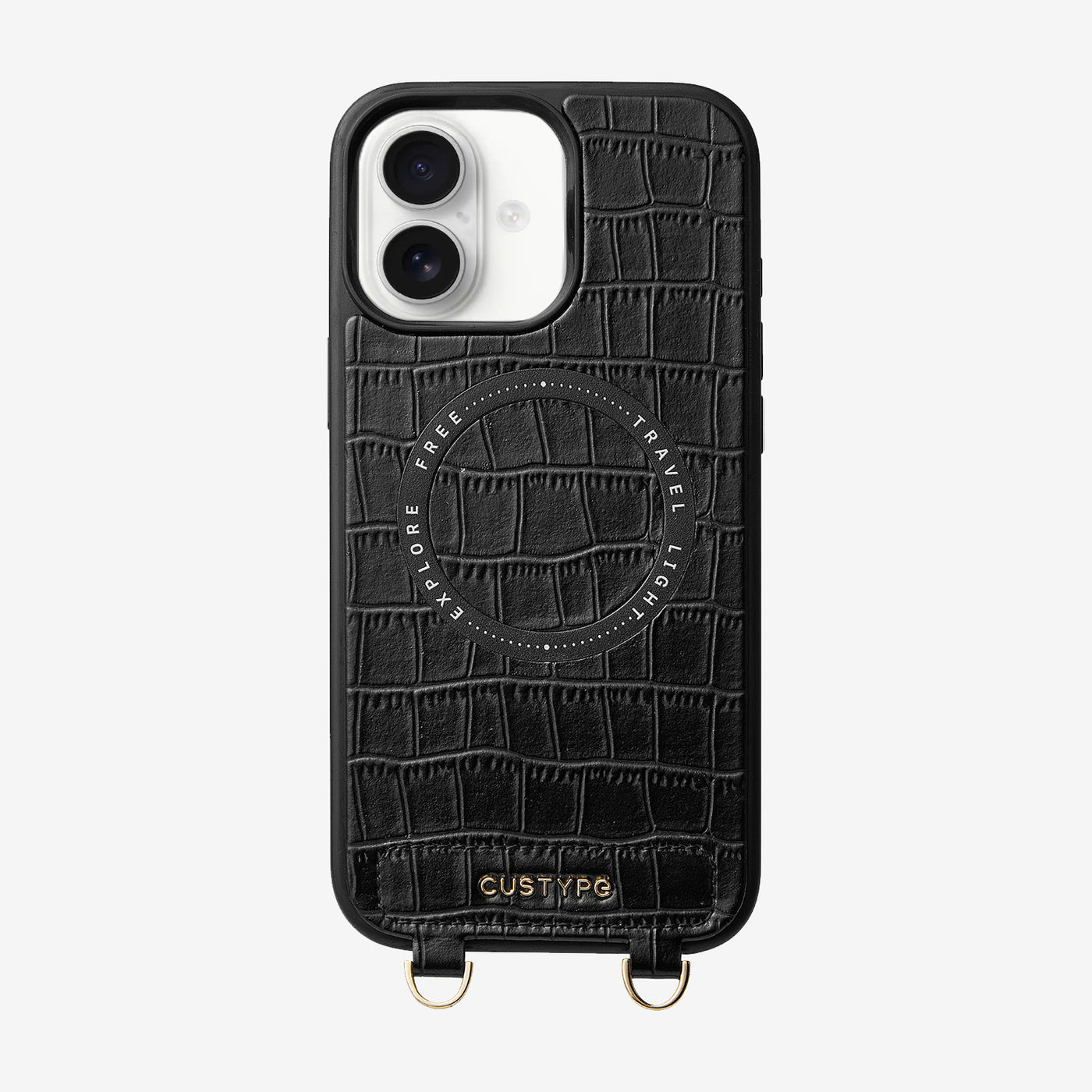 Crocodile Design Set- Leather Wireless Charging Phone Case