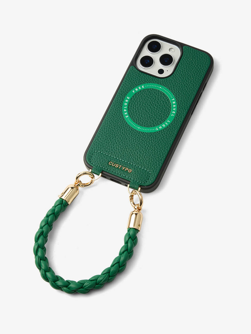 Minimal Style Kit- MagSafe Compatible Case with Rope Wrist Strap-Mobile Phone Cases-WRISTBAND & PHONE POUCH-Beige-iPhone 16 Pro Max-Custype