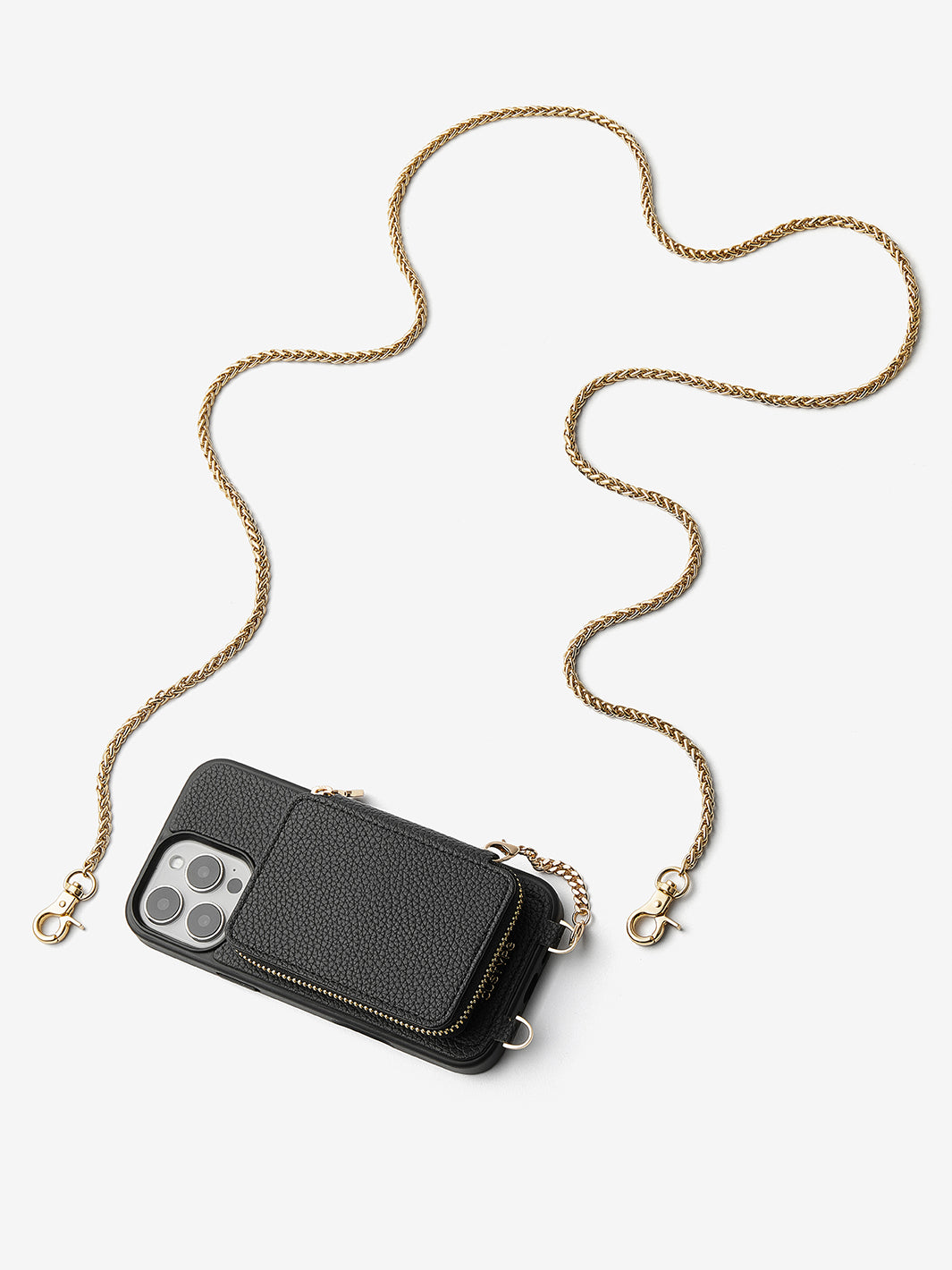 Slim Metal Chain- Removable Magnetic Phone Purse Case with Shoulder Strap