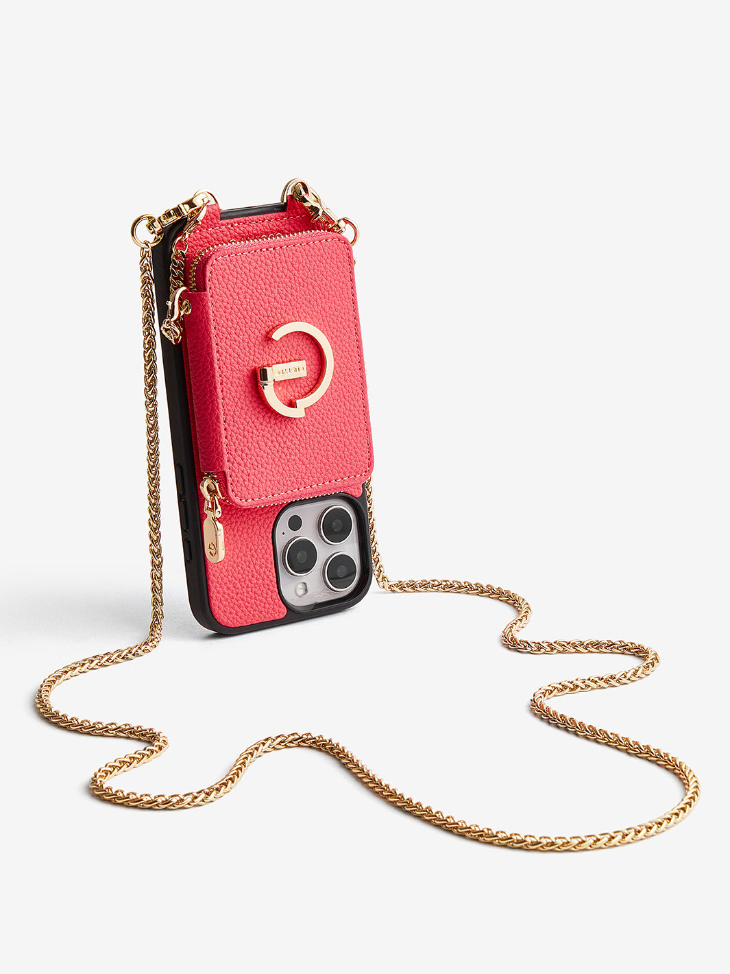 Slim Metal Chain- Magnetic Crossbody Phone Case with Card Holder