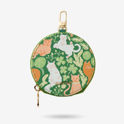 round leather coin pouch