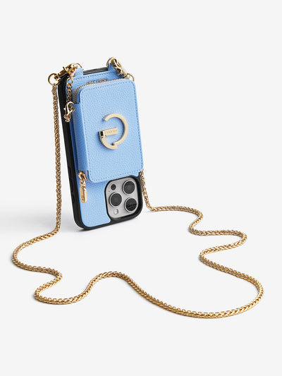 Slim Metal Chain- Magnetic Crossbody Phone Case with Card Holder