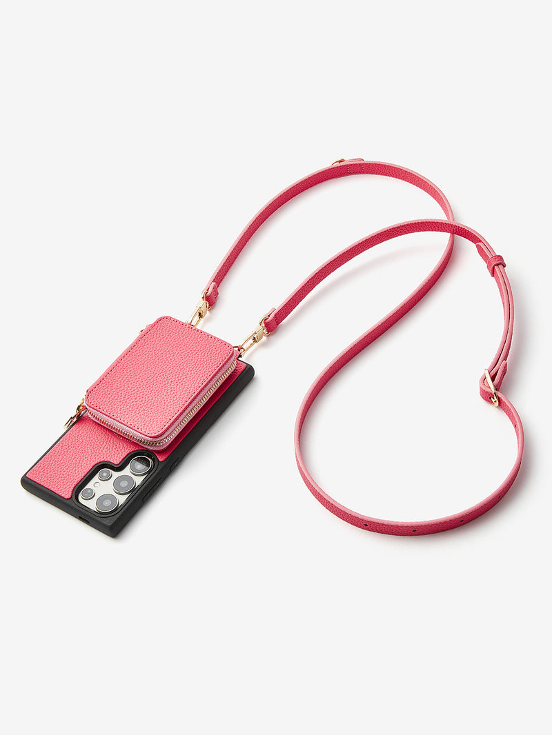 Unique Design Set- Samsung Galaxy Detachable Wireless Charging Phone Case AirPods Pouch Set-Mobile Phone Cases-DETACHABLE WALLET & PHONE POUCH-Beige-Samsung S24 Ultra-Custype