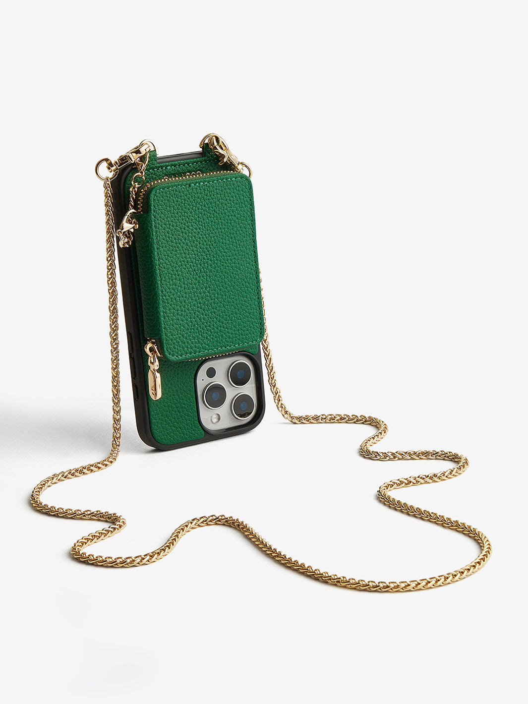 Slim Metal Chain- Removable Magnetic Phone Purse Case with Shoulder Strap