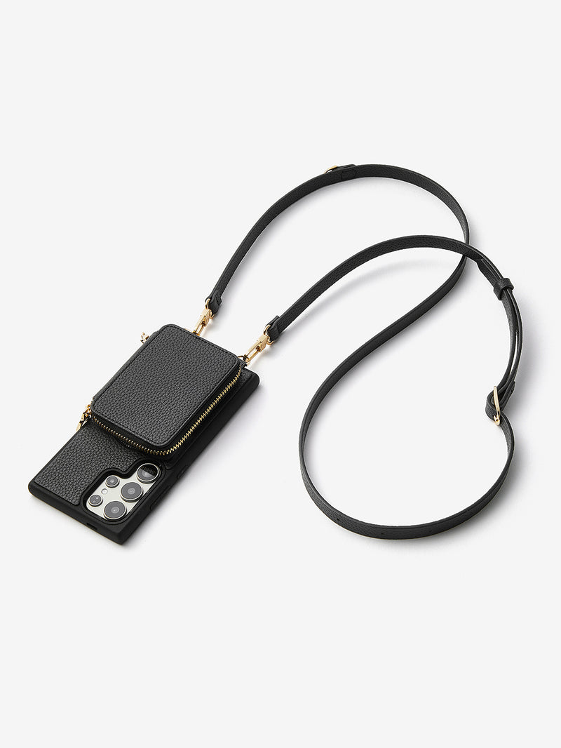 Unique Design Set- Samsung Galaxy Detachable Wireless Charging Phone Case AirPods Pouch Set-Mobile Phone Cases-DETACHABLE WALLET & PHONE POUCH-Beige-Samsung S24 Ultra-Custype