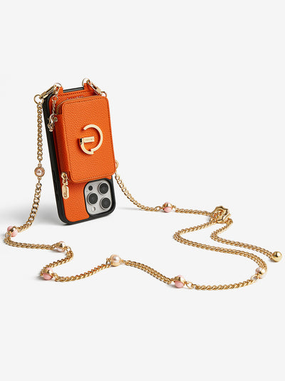 Candy Chain Kit- Magnetic Separable Wallet iPhone Case with Pearl Chain & Grip