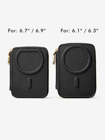 Original Design Set- Detachable Wireless Charging Crossbody Wallet Phone Case Round Pouch Set