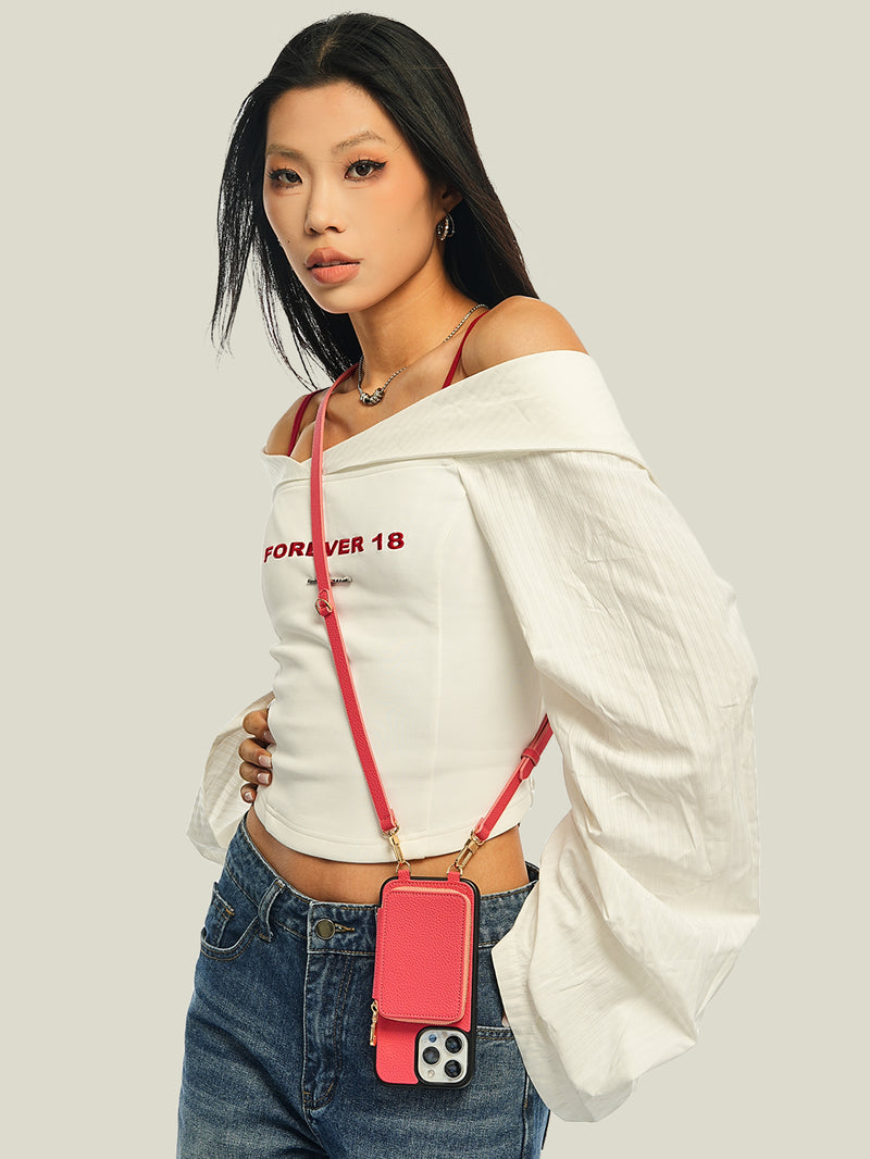 iphone cover with wrist strap Pink

