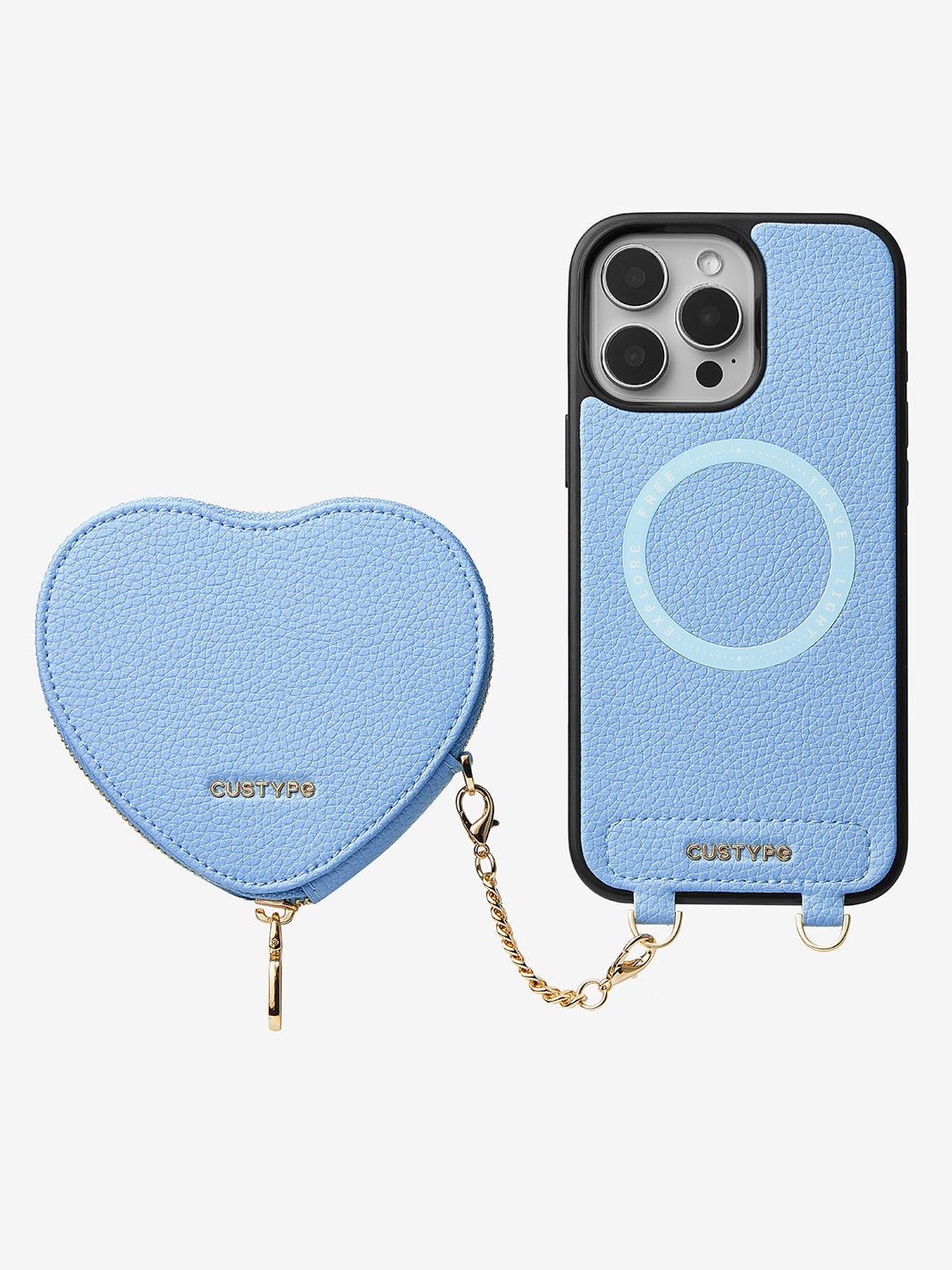 Heart Design Kit- Wireless Charging Phone Case With Detachable Pouch-Mobile Phone Cases-DETACHABLE WALLET & WIRELESS CHARGING-Custype