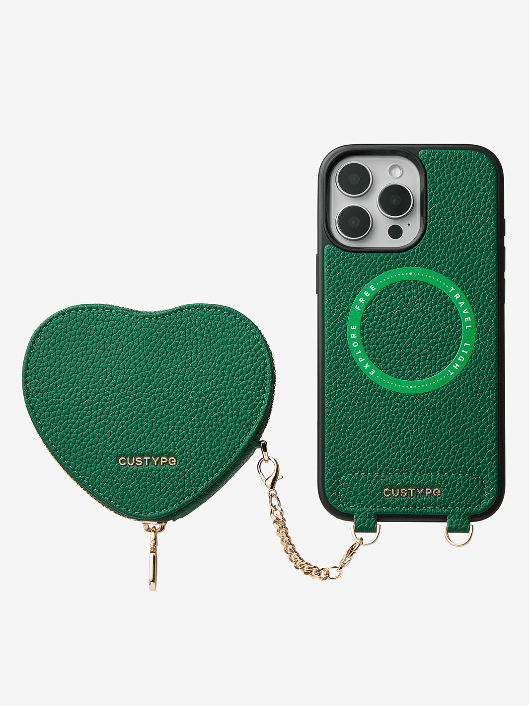 Heart Design Kit- Wireless Charging Phone Case With Detachable Pouch-Mobile Phone Cases-DETACHABLE WALLET & WIRELESS CHARGING-Custype