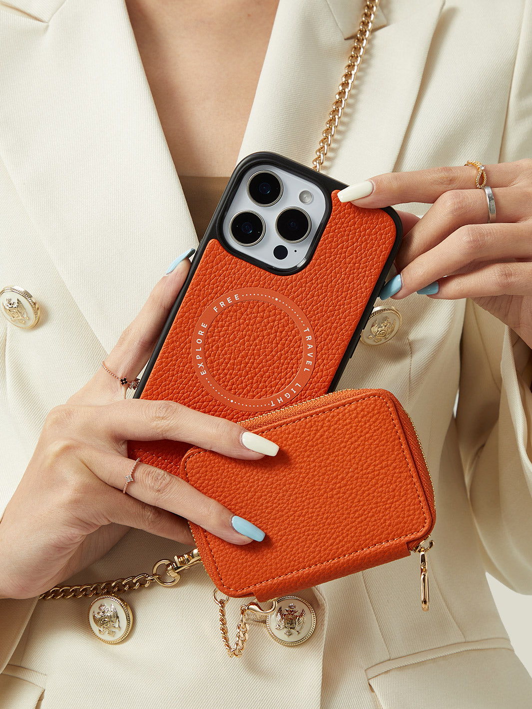 iPhone用ストラップ付き取り外し可能なワイヤレス充電ケース – Custype