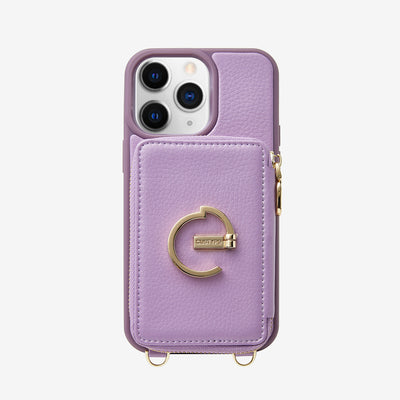 ZipPouch- E-stand Wallet Phone Case in Purple