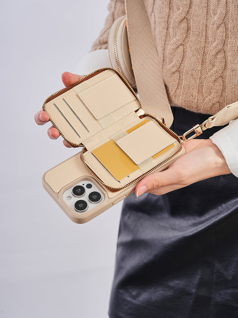 Vivid Kit- Webbing Crossbody Phone Case Round Pouch Set-Mobile Phone Cases-Custype