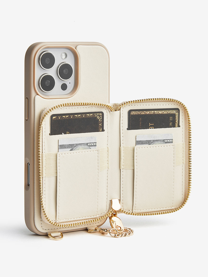 Embroidery Craft Set- Detachable Wireless Charging Crossbody Wallet Phone Case Round Pouch Set-Mobile Phone Cases-DETACHABLE WALLET & ROUND POUCH-Custype