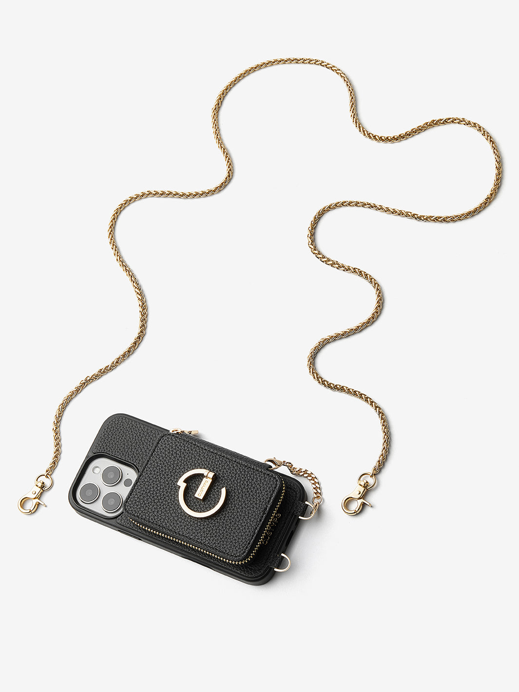 Slim Metal Chain- Magnetic Crossbody Phone Case with Card Holder