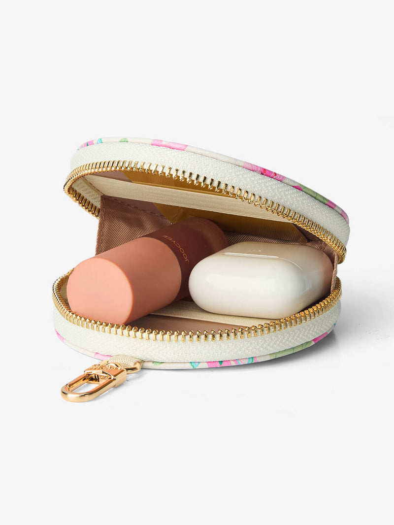 round leather pouch
