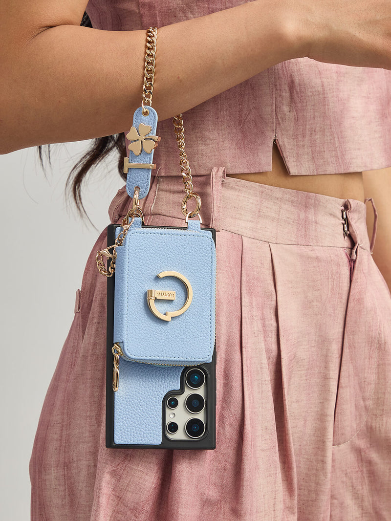 Personalised Style Kit- Samsung Phone Stand Wallet Phone Case for Wireless Charging-Mobile Phone Cases-WRISTBAND & PHONE POUCH-Green-Samsung S25 Ultra-Custype