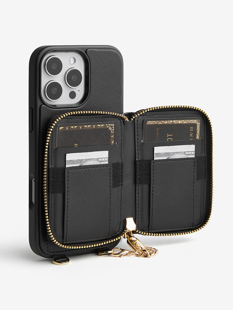 Embroidery Craft Set- Detachable Wireless Charging Crossbody Wallet Phone Case Round Pouch Set-Mobile Phone Cases-DETACHABLE WALLET & ROUND POUCH-Custype