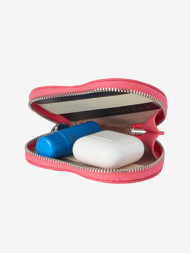 Silver Edge Kit- Detachable Heart Pouch-Mobile Phone Accessories-AIRPODS & LIPSTICK POUCH-Peach Pink-Custype