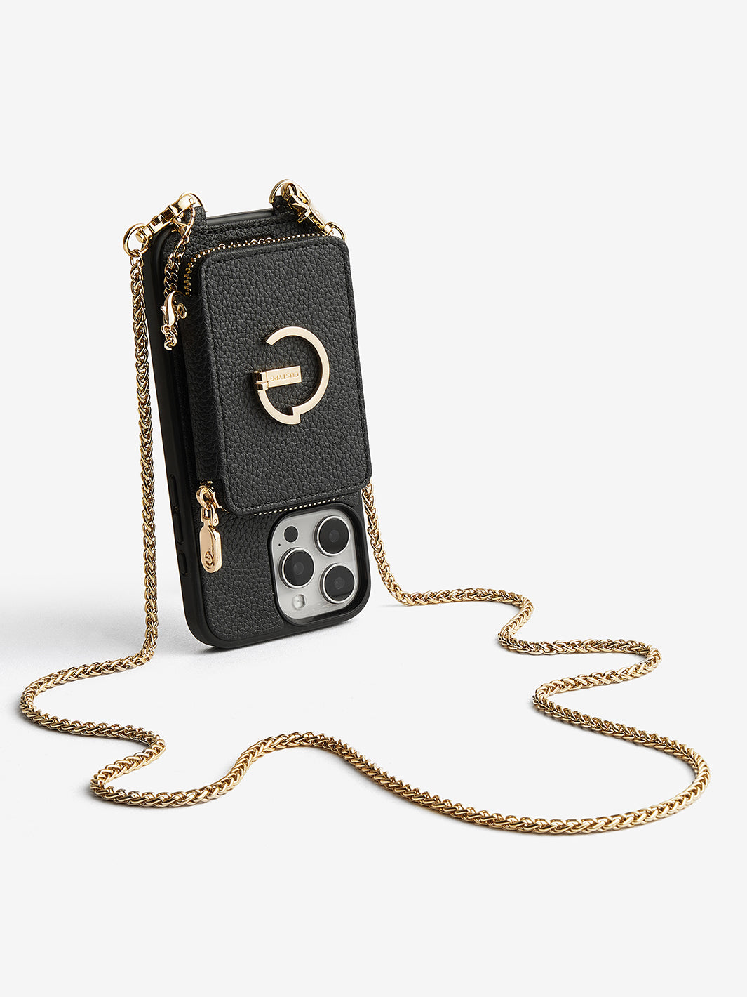 Slim Metal Chain- Magnetic Crossbody Phone Case with Card Holder