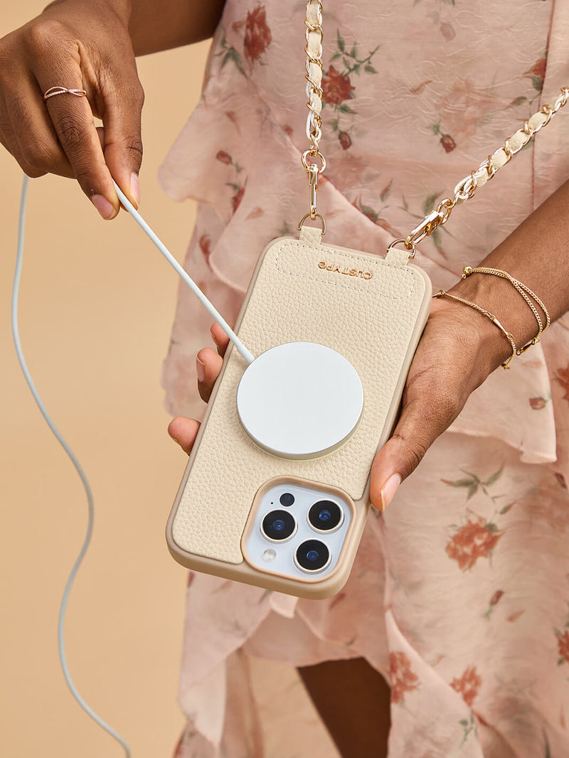 Sleek Design Kit- Phone Case with Magsafe & Elegant Strap-Mobile Phone Cases-DETACHABLE WALLET & WIRELESS CHARGING-Custype