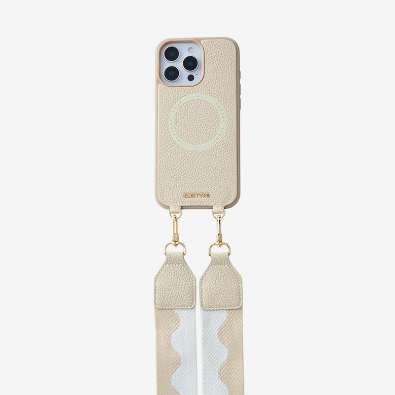 Sleek Design Kit- Webbing Crossbody Magnetic Phone Case-Mobile Phone Cases-DETACHABLE WALLET & ROUND POUCH-Peach Pink-iPhone 16 Pro Max-Custype