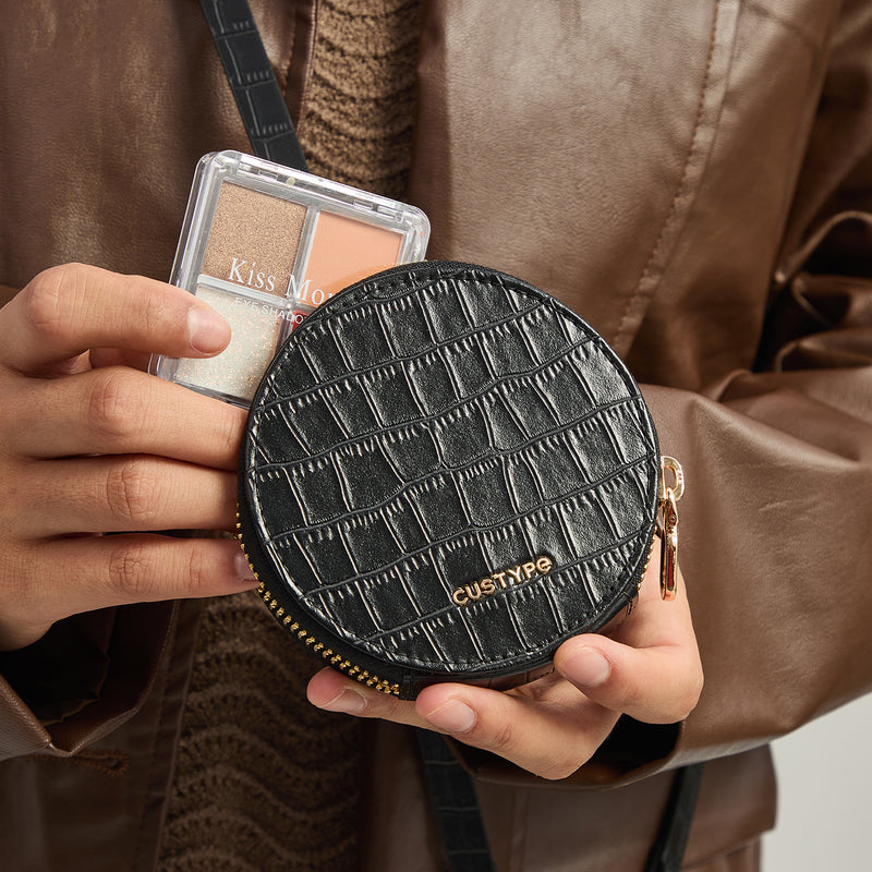 Crocodile Design Set- Samsung Galaxy Sling Grip Wallet Phone Case with Round Purse-Custype