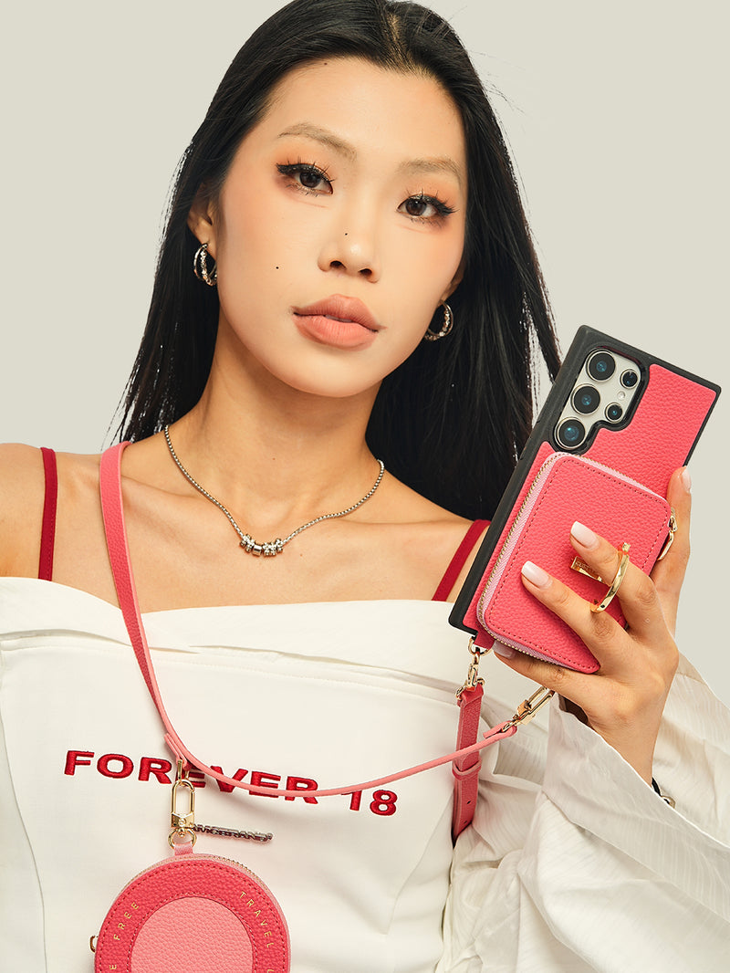 Original Design Set- Samsung Galaxy Detachable Wireless Charging Crossbody Wallet Phone Case Set-Mobile Phone Cases-Custype