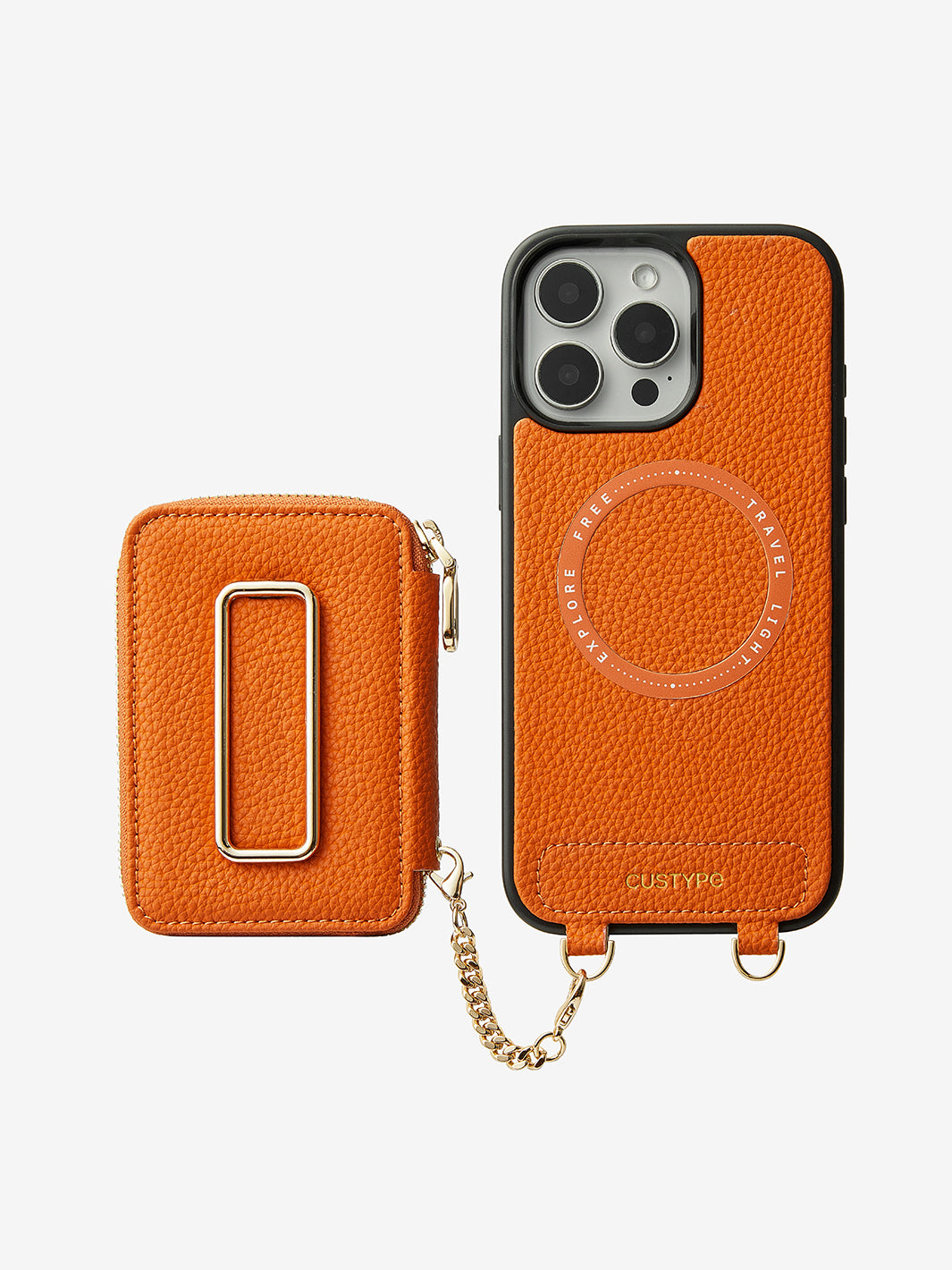★新品未使用★CUSTYPE iPhone Airケース ウォレット スカーフ付 オリジナルデザインセット - ワイヤレス充電スクエアスタンド取り外し