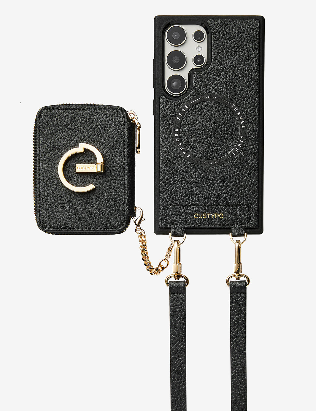 Original Design Set- Samsung Galaxy Wireless Charging Crossbody Phone Case AirPods Pouch Set-Mobile Phone Cases-Custype