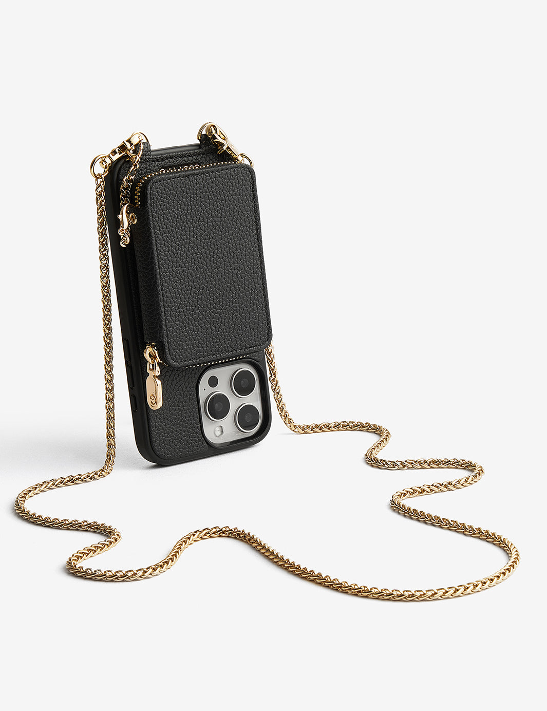 Slim Metal Chain- Removable Magnetic Phone Purse Case with Shoulder Strap-Mobile Phone Cases-DETACHABLE WALLET & PHONE POUCH-Blue-iPhone 16 Pro Max-Custype