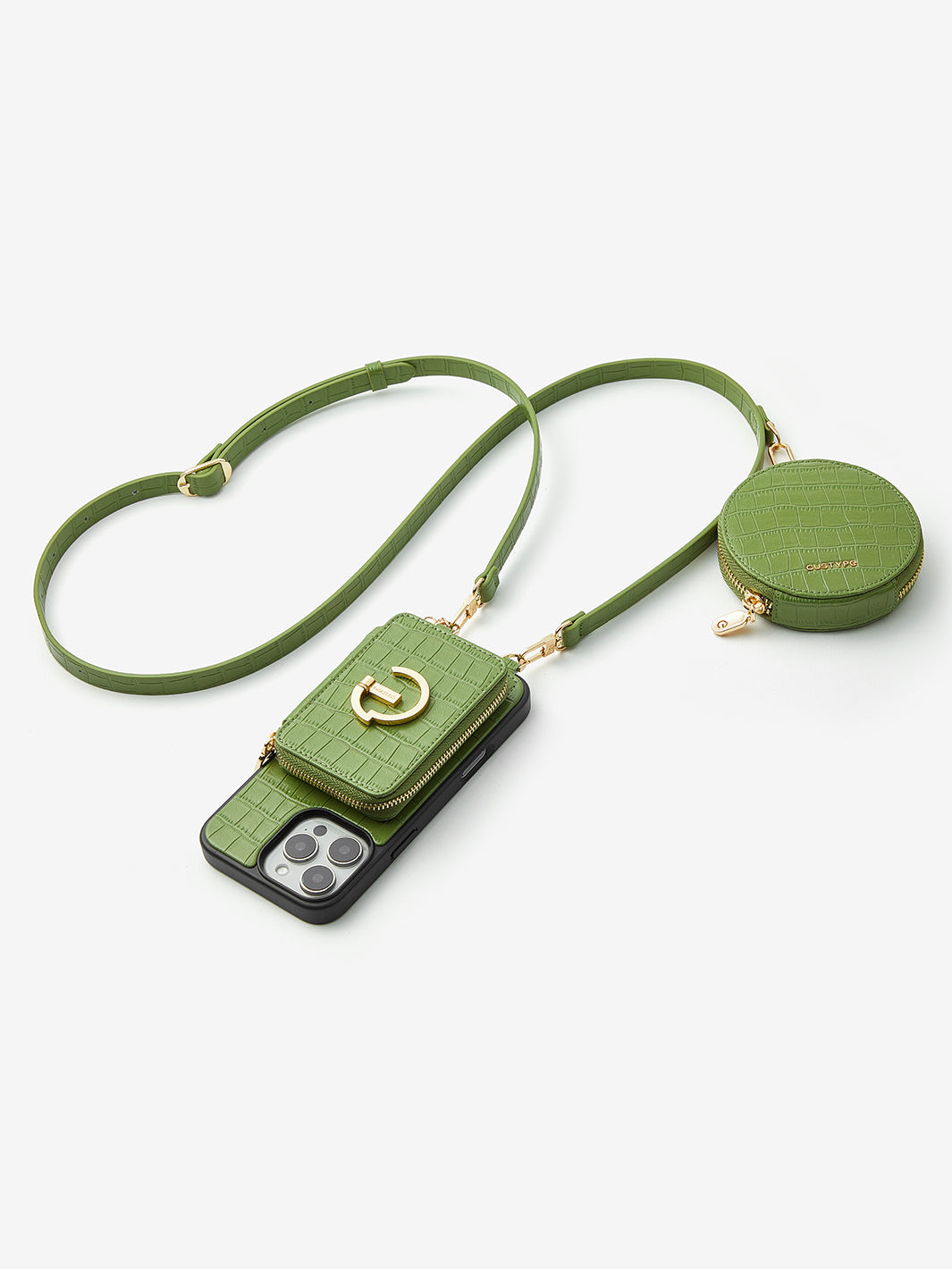 Crocodile Design Set Detachable Wireless Charging Crossbody EStand W