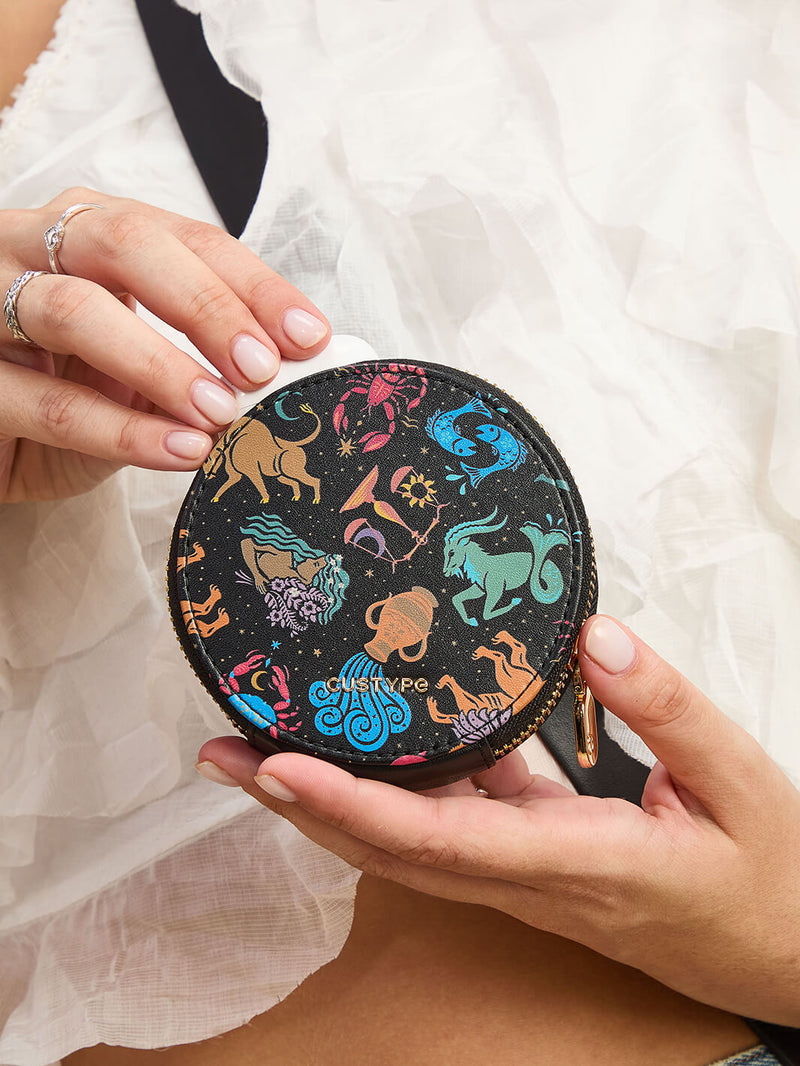 designer circle pouch
